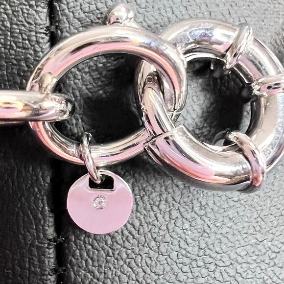 Michael Kors MKJ841800040 Silver Platinum-Plated Brass Curb Link Necklace NWT - Picture 5 of 5